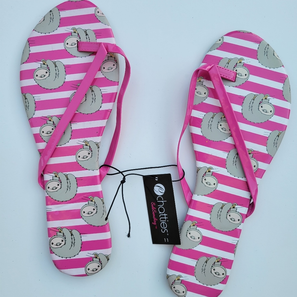 Chatties Sole Searching Slot Print Flip Flops